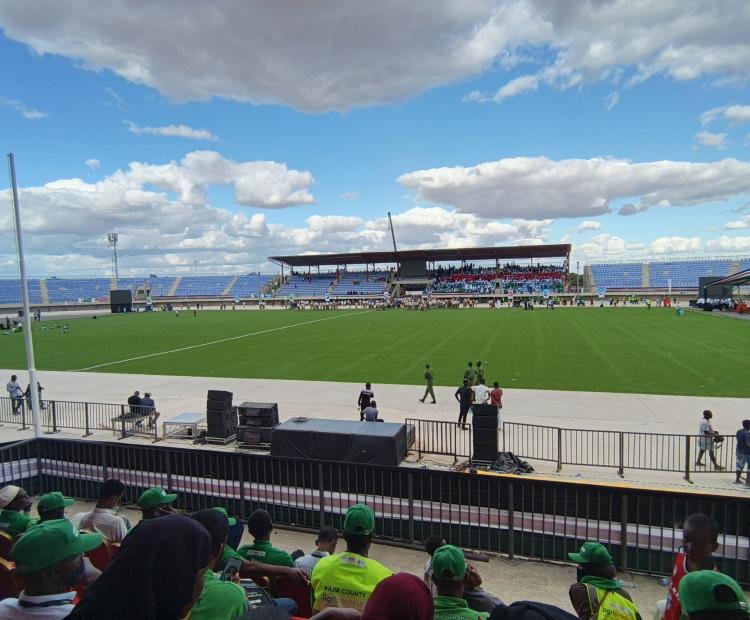 Wajir County Stadium where the Madaraka Day fete took place.